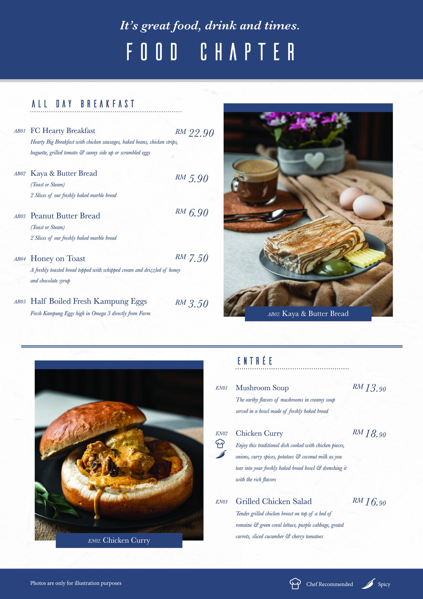 Food Chapter — Menu Design project by Creads Solution
